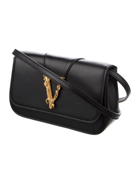 versace virtus box bag|Versace leather crossbody bag.